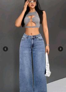 High Waist Wide Leg Roadster Jeans