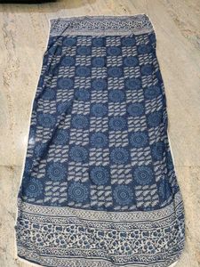 Blue Block Print Duppata
