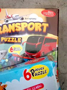 Kids&#39; 6-Piece Puzzle Bundle- 4 Sets + 1gift inside