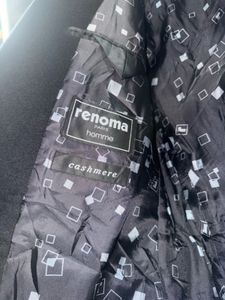 Unisex Black Formal Cashmere Soft Fabric Coat