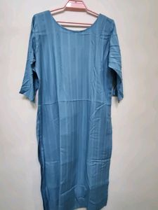 New Piece - Blue Straight Cut Kurta