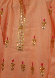 Peach Embroidered Gown