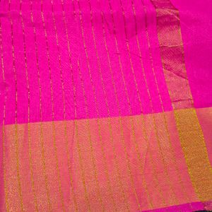 Hot Pink Silk Saree