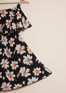 Summary knee length flower printed dress