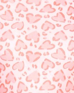 Pink Heart Print Tank Top