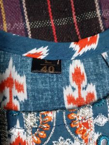 anarkali Embroidered Teal Kurta