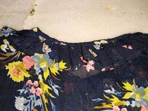 Floral Net/ Mesh Shirt-top
