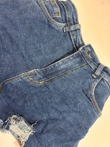 Distressed Denim Shorts