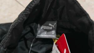 Puma Black Quilted Jacket, M Size