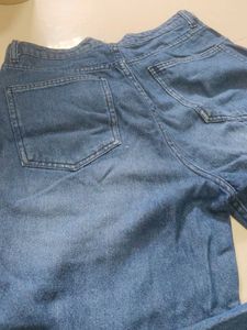 Dark Blue Denim Jeans / washed / thrift