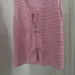 Pink Knit Tank Top
