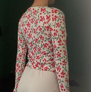 Pinteresty Cherry Breathable Cardigan
