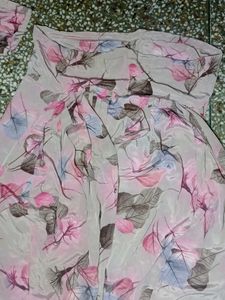 Multi Colour Crape Silk Suit