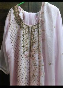 Heavy Beaded Kurta Dupatta Set For Bridal