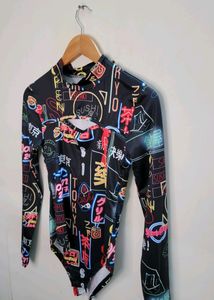 SHEIN 3D GRAFITI PRINT BODYSUIT