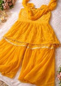 Festive Yellow Gharara Suit