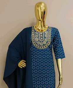 Elegant Blue Printed Kurta Set