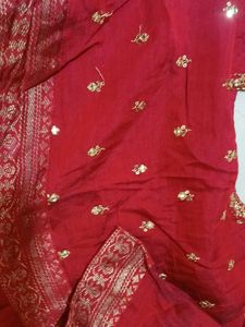 Red &amp; Gold Ethnic Gown