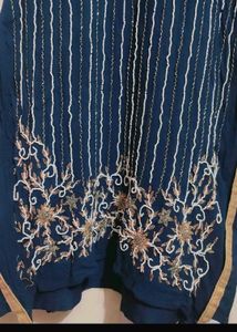 Sea🌊Blue Sharara Suit With Dupatta 34 Bust
