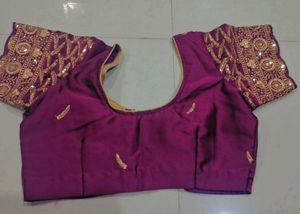 Blue Embellished saree