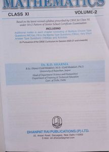 R.D. Sharma Mathematics Vol-2