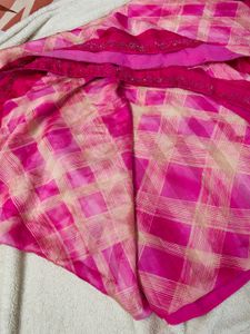Beautiful Pink Saree Georgette Silk🩷
