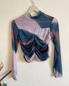 Stylish Mesh Long Sleeve Top