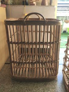 Bamboo Rattan Storage Basket Large