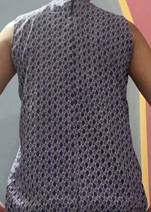 Patterned Sleeveless Top
