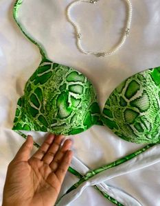 Fluorescent Green Bikini Top