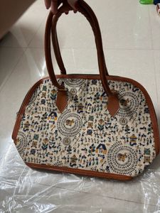 Tribal print leather Ethnic Handbag