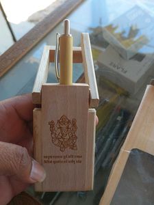 Engraved Ganesha Pen in Wooden Box