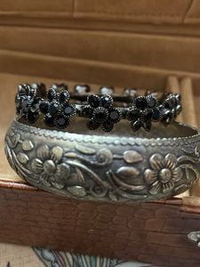 Black metal Kada Bangles