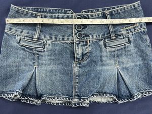 low waisted Denim Micro Skirt
