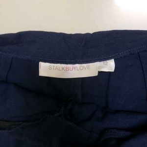 Comfy Navy Blue Casual Pants