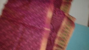 Maroon Floral Print Saree