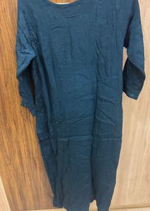 Teal Embroidered Kurta set
