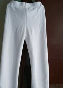 White Wide Leg Trousers