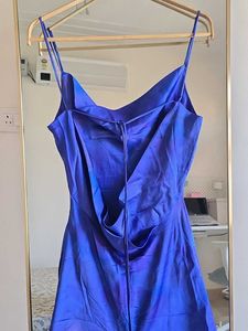 ZARA Long Printed Fishtail Satin Dress