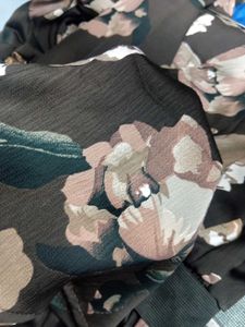 Floral Brown Midi Dress