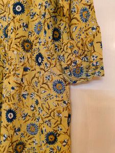 Yellow Floral Print Dress