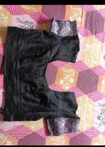 beautiful stylish saree With Stiched Blouse