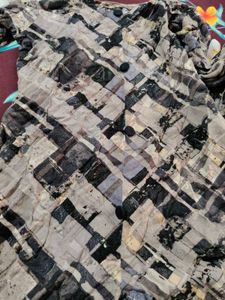 Abstract Checked Button-Up