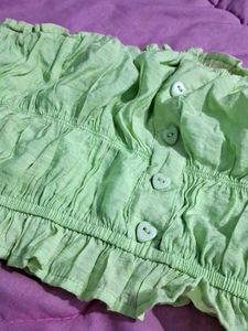 Short Tube Top With Heart Buttons 🎀