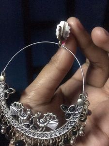 Peacock Design Hoop Earrings