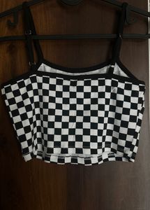 Black And White Crop Top