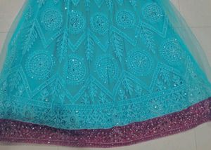 Elegant blue floral frock