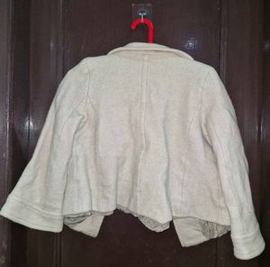 Beige Cropped Jacket