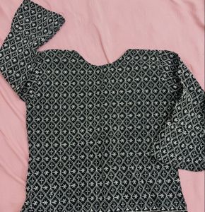 y2k embroidered tunic top