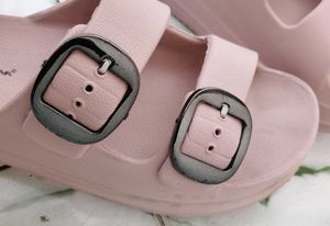 Pink Buckle Slides